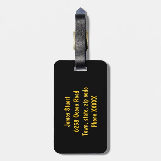 動物のアルファベットジェームス ラゲッジタグ (裏面縦)