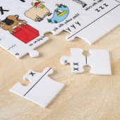 動物のアルファベット図解入りの、写真付きの文字 ジグソーパズル (側面)