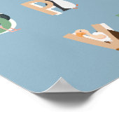 動物のアルファベット ポスター (角)