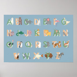 動物のアルファベット ポスター
