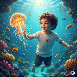 動物のアルファベット　J　クラゲ ベビーTシャツ