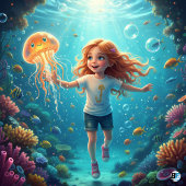 動物のアルファベット J クラゲ ベビーTシャツ