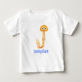動物のアルファベット J クラゲ ベビーTシャツ (正面)