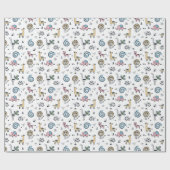 動物のイラストレーションパターン ラッピングペーパー (フラット)