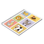 動物のイラスト オーダーメイド 名前 子供の日記帳 ノートブック (左側)