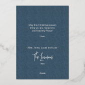 動物のウッドランド実在フォイルクリスマスカード – カエル 箔シーズンカード (裏面)