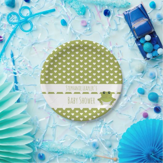 動物のカエルの赤ちゃんシャワー ペーパープレート (パーティー)