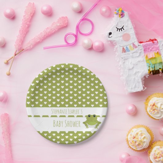 動物のカエルの赤ちゃんシャワー ペーパープレート (パーティー)