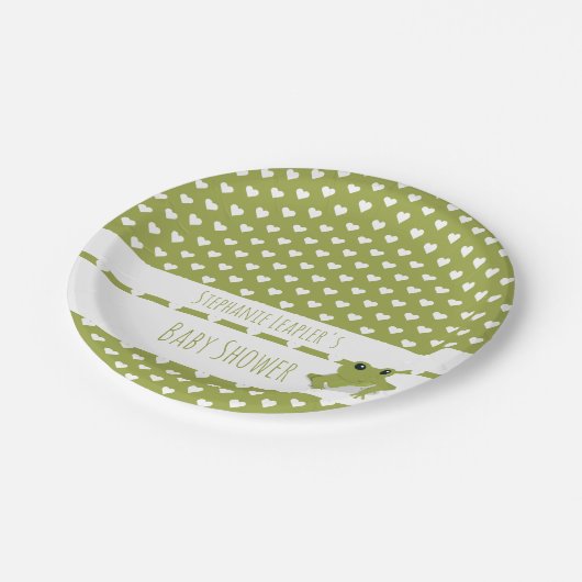 動物のカエルの赤ちゃんシャワー ペーパープレート (アングル)