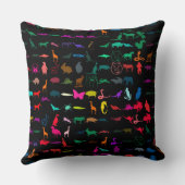 動物のカラフルパターン クッション (裏面)
