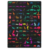 動物のカラフルパターン クリップボード (裏面)