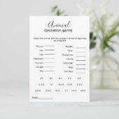 動物のガソリンゲーム赤ちゃんシャワーゲームカード 招待状 (スタンド正面)