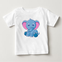 動物のキャラクターイラスト ベビーTシャツ