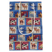 動物のキルトパターン ミディアムペーパーバッグ (裏面)