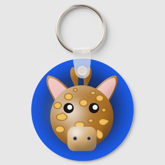 動物のキーチェーン：キリン キーホルダー (正面)