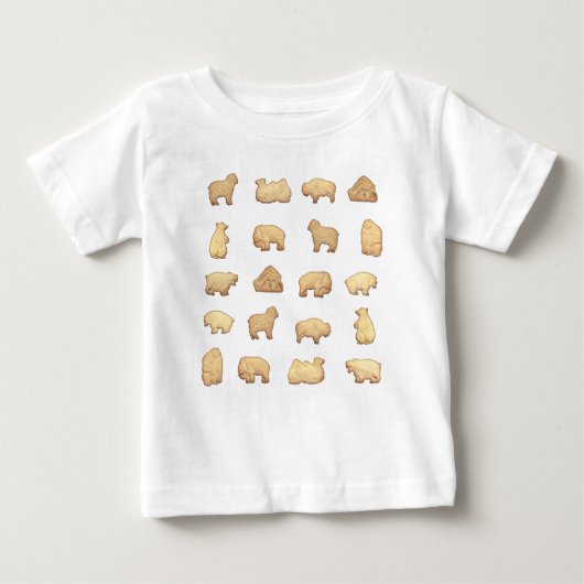 動物のクラッカー ベビーTシャツ (正面)