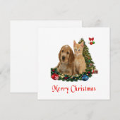 動物のクリスマスカード シーズンカード (正面/裏面)