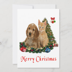動物のクリスマスカード シーズンカード