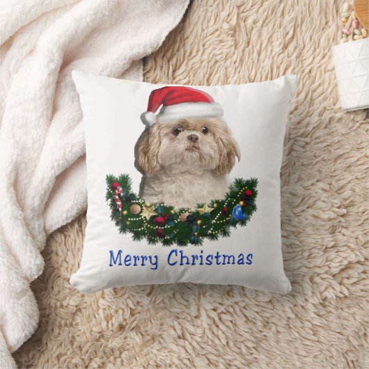 動物のクリスマス クッション (ブランケット)