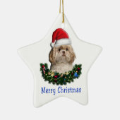 動物のクリスマス セラミックオーナメント (右)