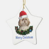 動物のクリスマス セラミックオーナメント (左)