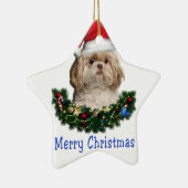 動物のクリスマス セラミックオーナメント (右)