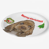 動物のクリスマス ペーパープレート (アングル)