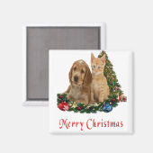 動物のクリスマス マグネット (正面/裏面)