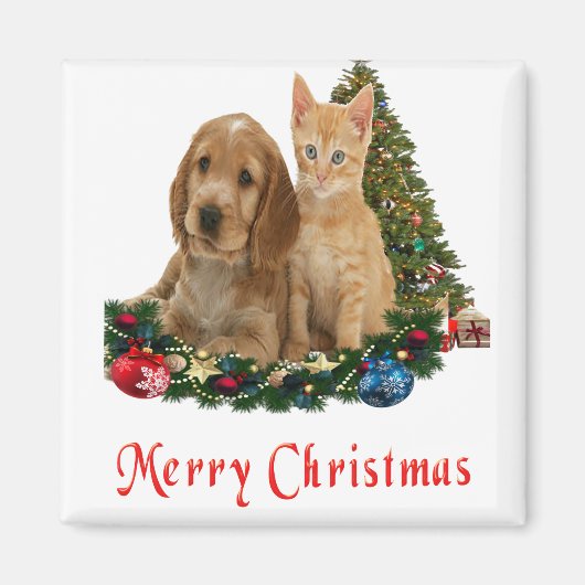 動物のクリスマス マグネット (正面)