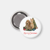 動物のクリスマス マグネット (正面/裏面)