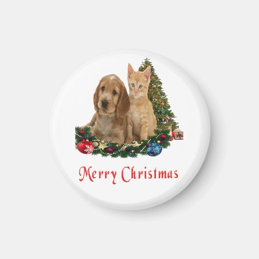 動物のクリスマス マグネット (正面)