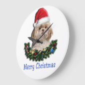 動物のクリスマス ラージ壁時計 (傾斜)