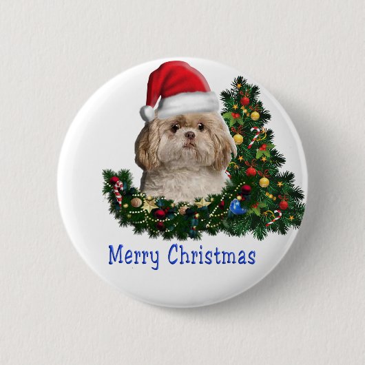 動物のクリスマス 缶バッジ (正面)