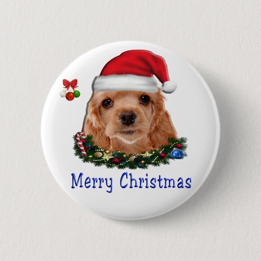 動物のクリスマス 缶バッジ (正面)