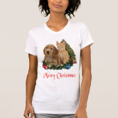 動物のクリスマス Tシャツ (正面)