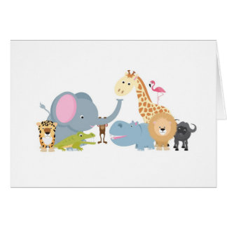 動物のサファリのグループの白