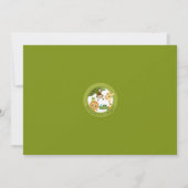 動物のサファリのパーティーのベビーシャワーの招待猿 招待状 (裏面)