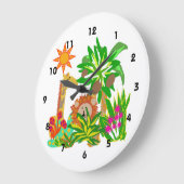 動物のサファリの柱時計 ラージ壁時計 (傾斜)