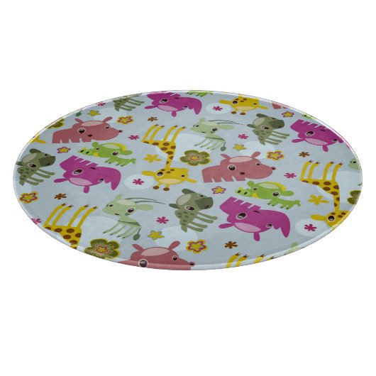 動物のサファリパターン カッティングボード (角)