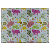 動物のサファリパターン カッティングボード (正面)