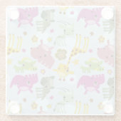 動物のサファリパターン ガラスコースター (裏面)