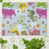 動物のサファリパターン キッチンタオル (折り畳み)