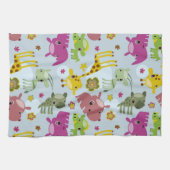 動物のサファリパターン キッチンタオル (横)