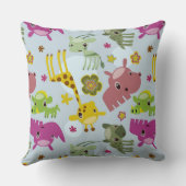 動物のサファリパターン クッション (裏面)