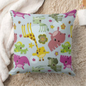 動物のサファリパターン クッション (ブランケット)