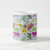 動物のサファリパターン ジャンボコーヒーマグカップ (正面)