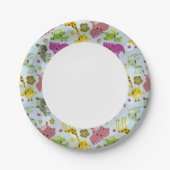 動物のサファリパターン ペーパープレート (正面)