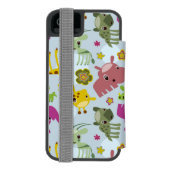 動物のサファリパターン INCIPIO iPhoneウォレットケース (フォリオ裏面)