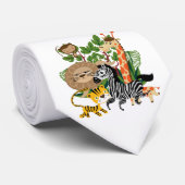 動物のサファリ ネクタイ (ロール)