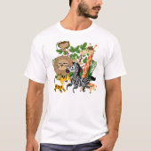 動物のサファリ Tシャツ (正面)